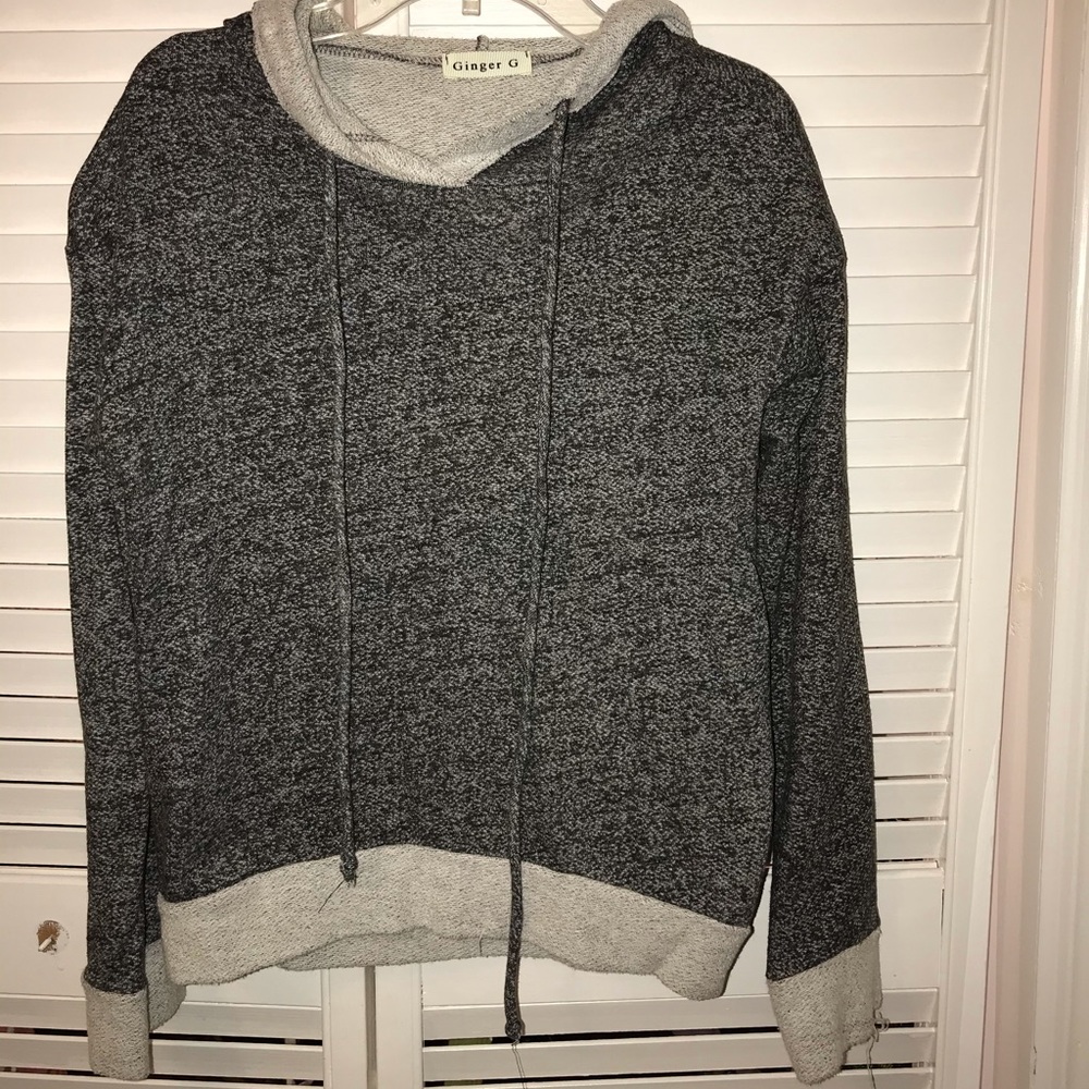 Cropped Gray Hoodie